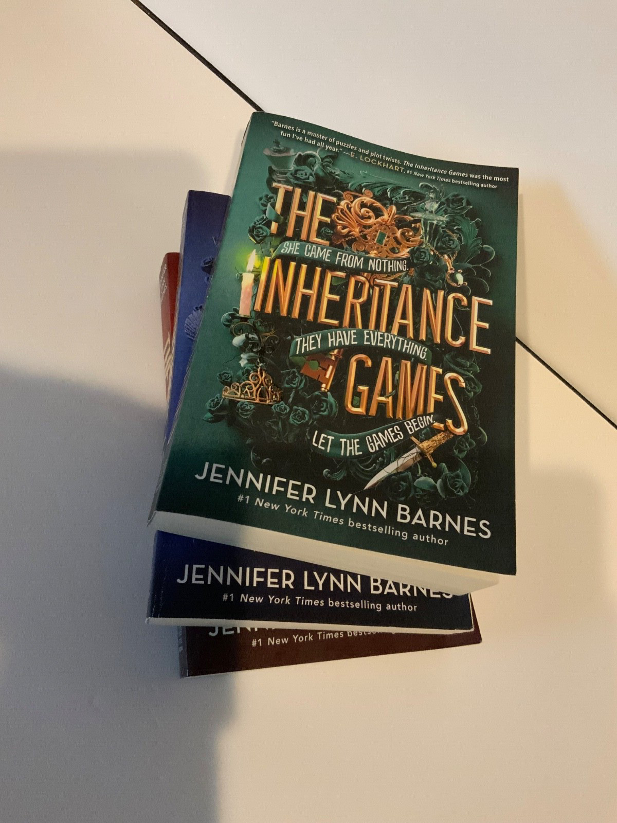 FICTION BOOK LOT 3 INHERITANCE GAMES, HAWTHORNE LEGACY, GAMBIT JENNIFER BARNES