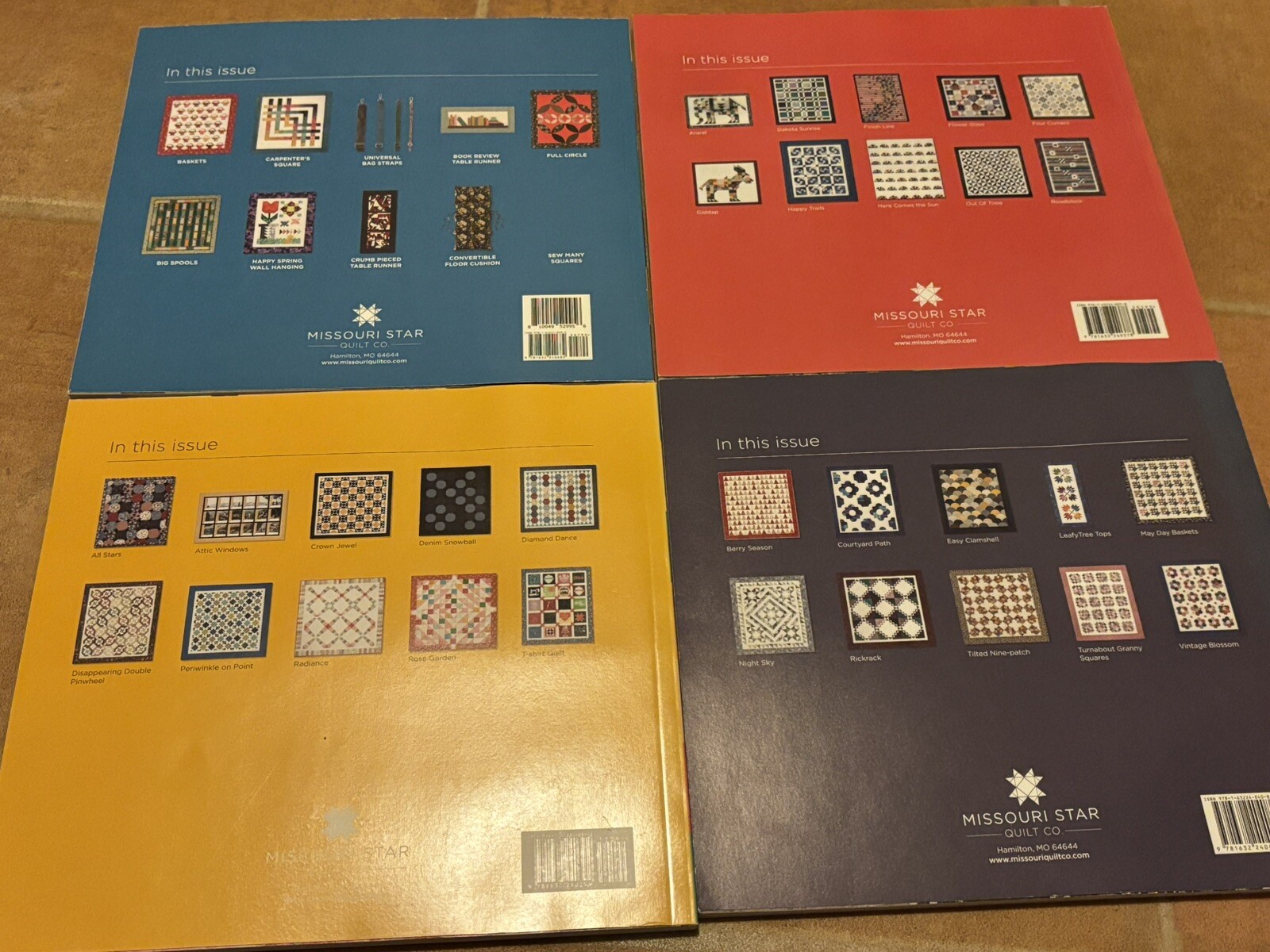 Lot 4 Missouri Star Quilt Co. BLOCK Idea Books Vol 6 Iss 1 2 3 2019 Vol 10 2023