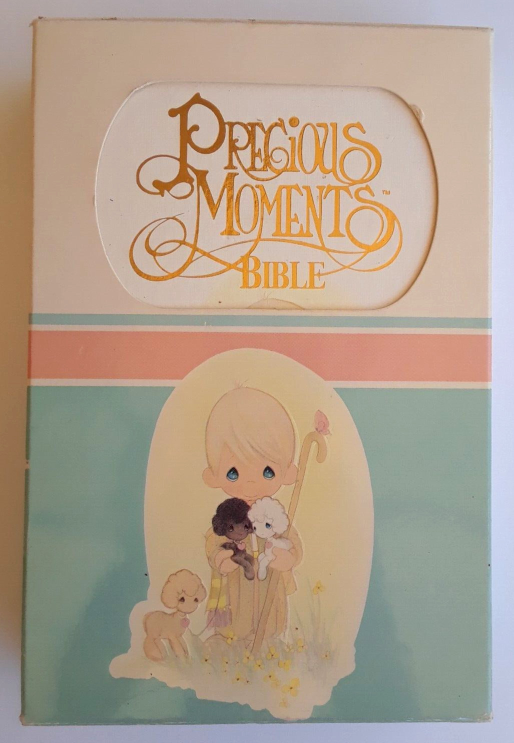 Precious Moments Bible Catholic Edition 1270 Illustrated Gold Stamped 1979