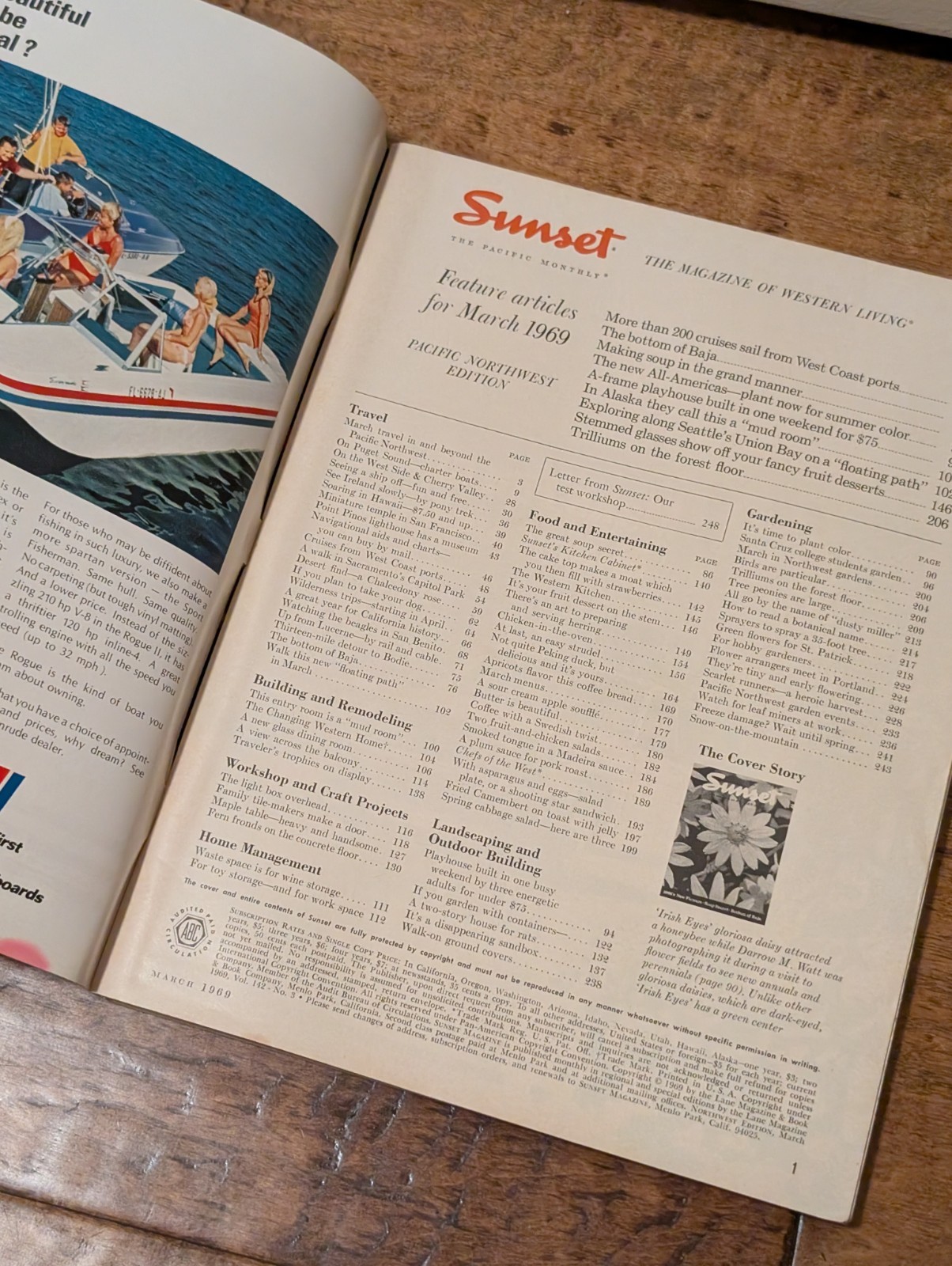 VTG SUNSET Magazine March 1969 Mid Century Western Living Design Advertising