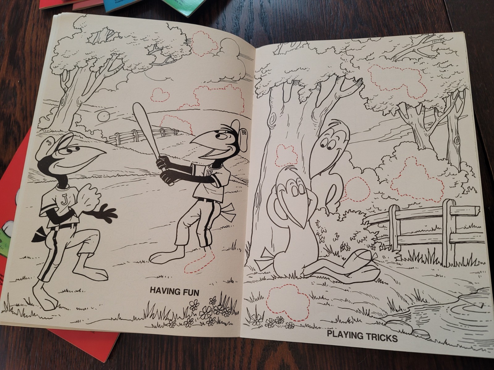 VTG Lot of 5 Sticker Fun Color & Activity Books 1978 Prestige Books Inc cartoons