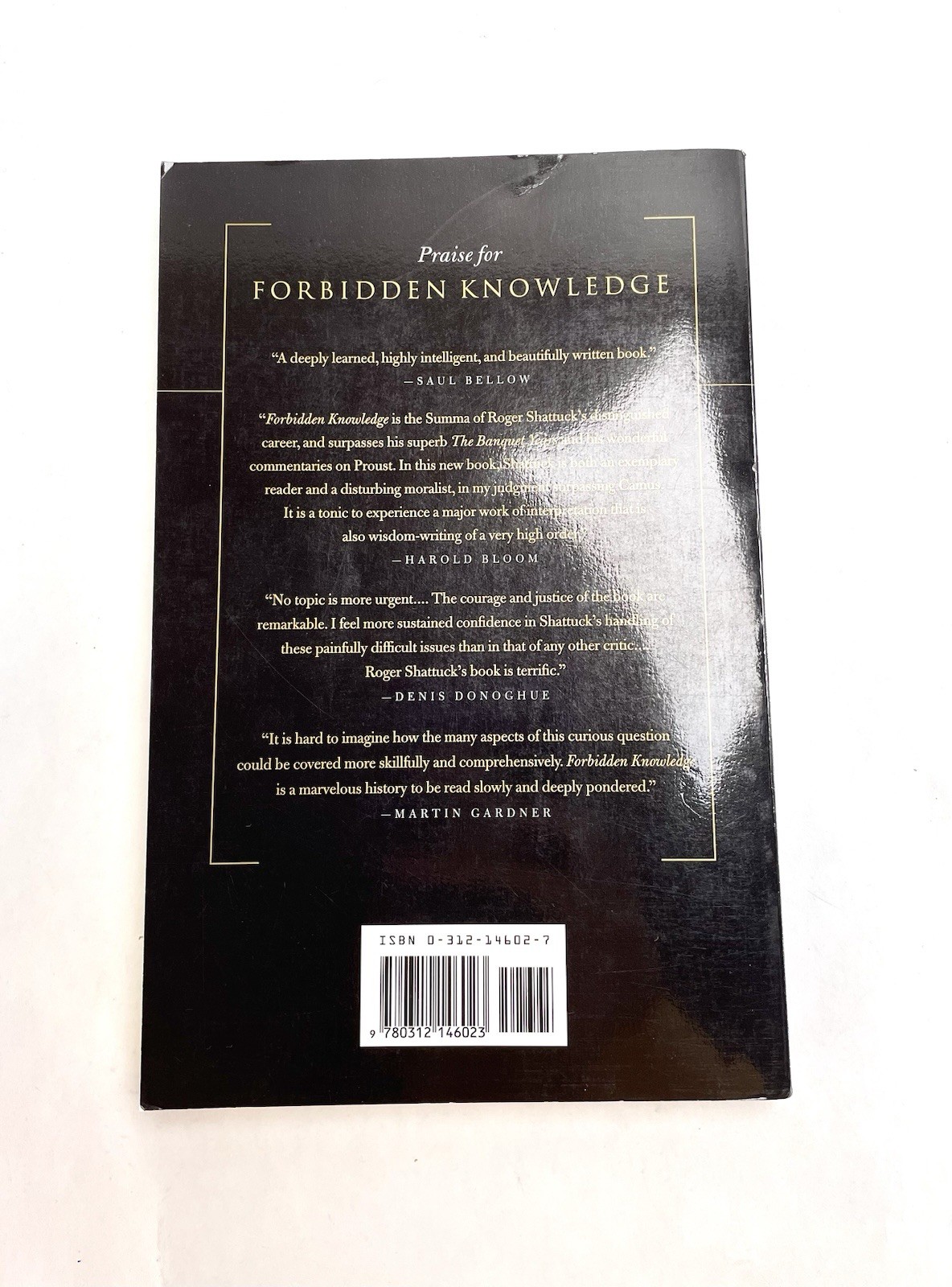 Forbidden Knowledge: From Prometh- 9780312146023, paperback, Roger Shattuck