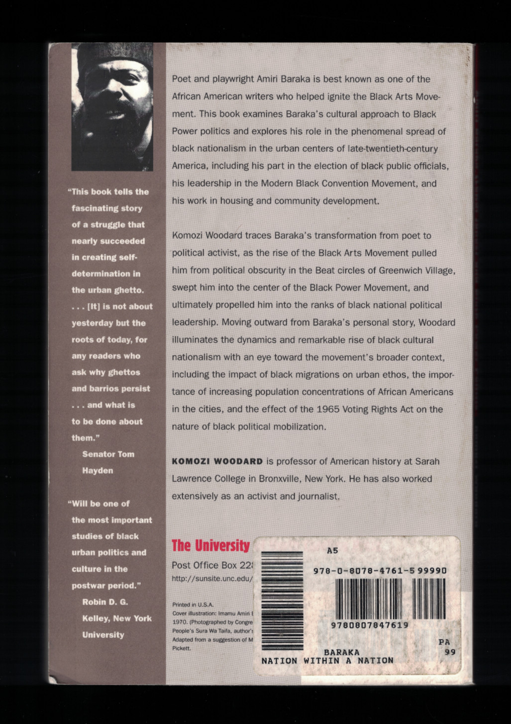 “A Nation Within a Nation” by Komozi Woodard 1999 PB Amiri Baraka LeRoi Jones