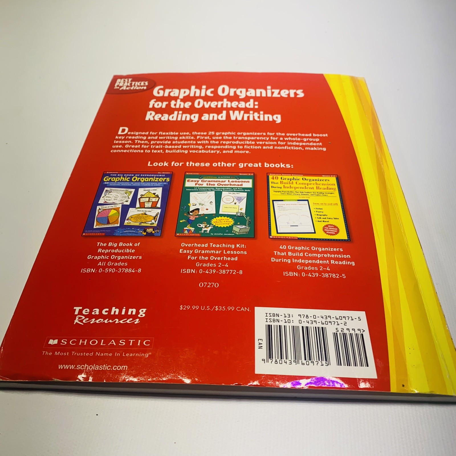 GRAPHIC ORGANIZERS FOR THE OVERHEAD: READING AND WRITING: By Jennifer Jacobson