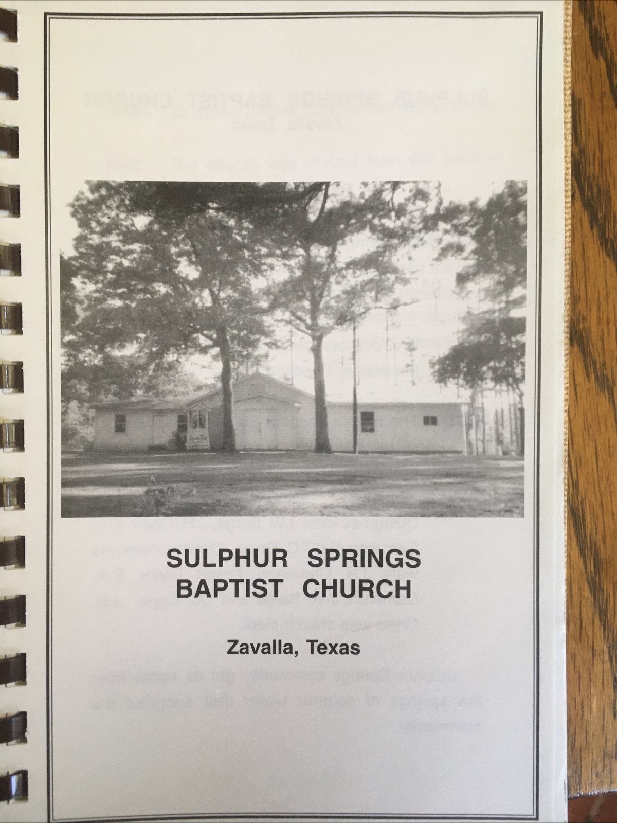 Zavala Texas Sulphur Springs Baptist Church 1990 cookbook 134 Pages