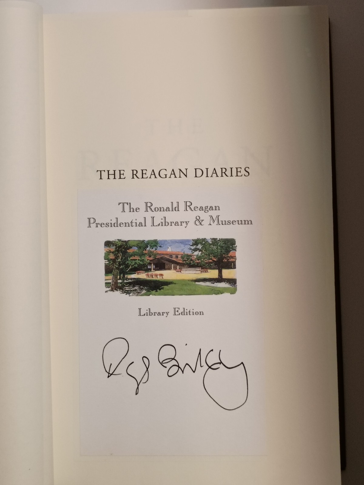 The Reagan Diaries by Douglas Brinkley – SIGNED copy Harper Collins HC