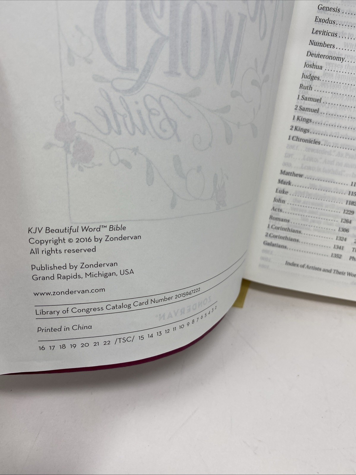 KJV Beautiful Word Bible Italian Duo-tone Tan Pink (Journaling Note Wide Margin)