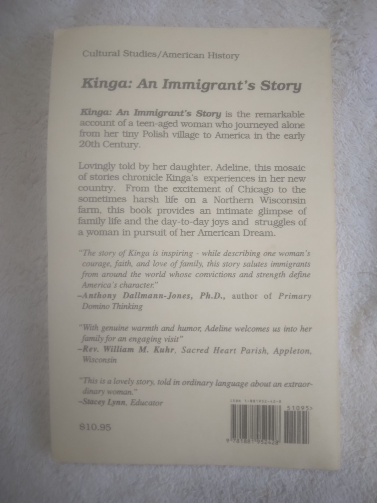 Kinga: An Immigrant’s Story Paperback by Adeline Staron