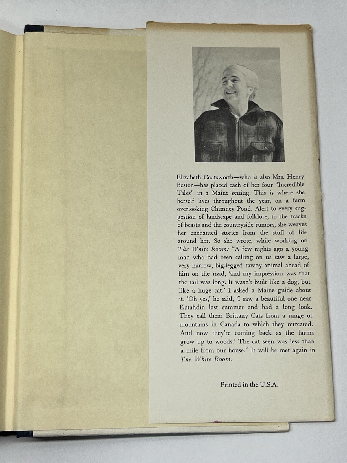 The White Room By Elizabeth Coatsworth / HC 1969 Sixth Print.