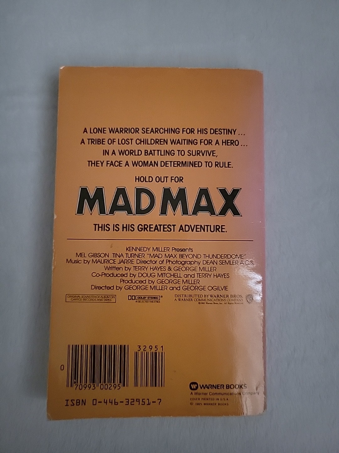 Mad Max Beyond Thunderdome Ballantine Books Paperback Movie Tie-In 1985