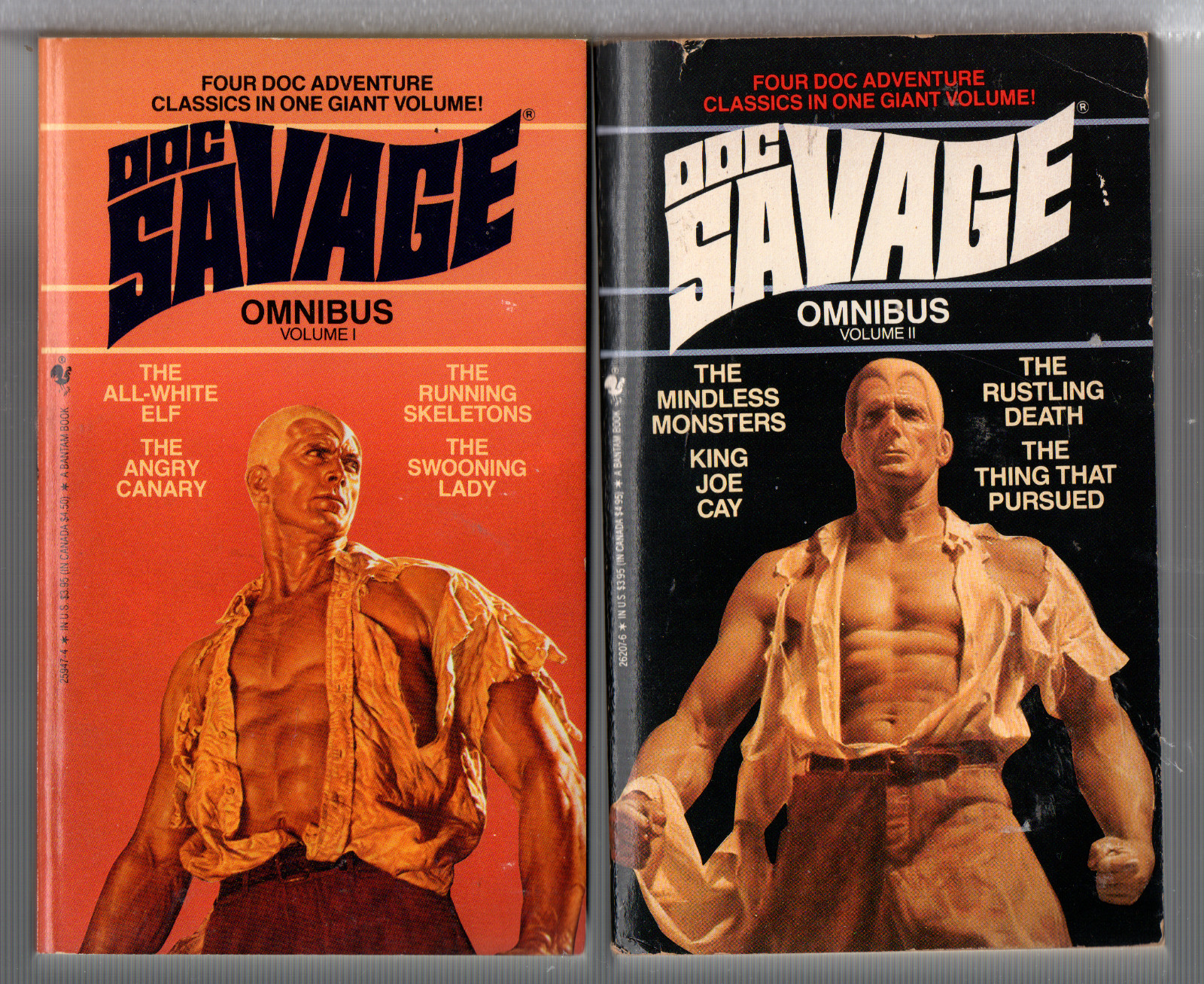 Doc Savage Omnibuss Book Lot of 9 Books #1, 2, 3, 8, 9, 10, 11, 12, & 13