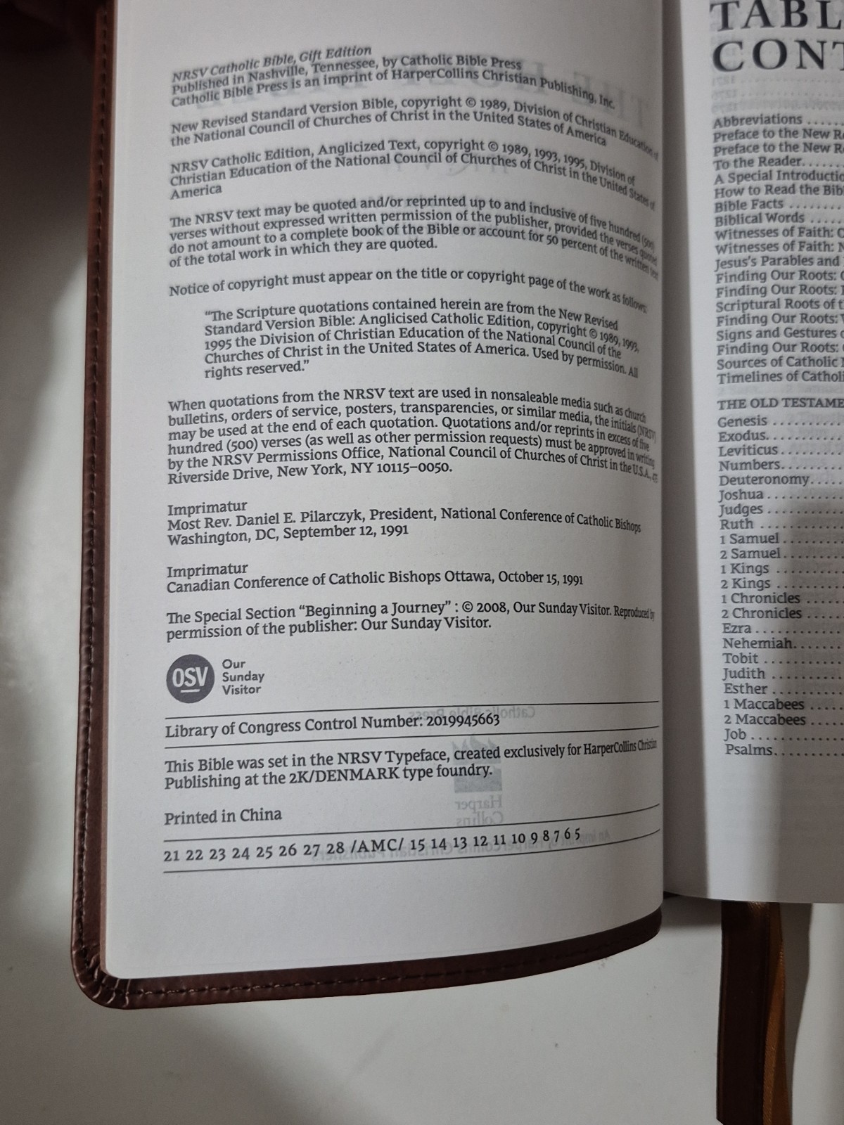 NRSV Catholic Bible, Leathersoft, Brown, Catholic Bible Press