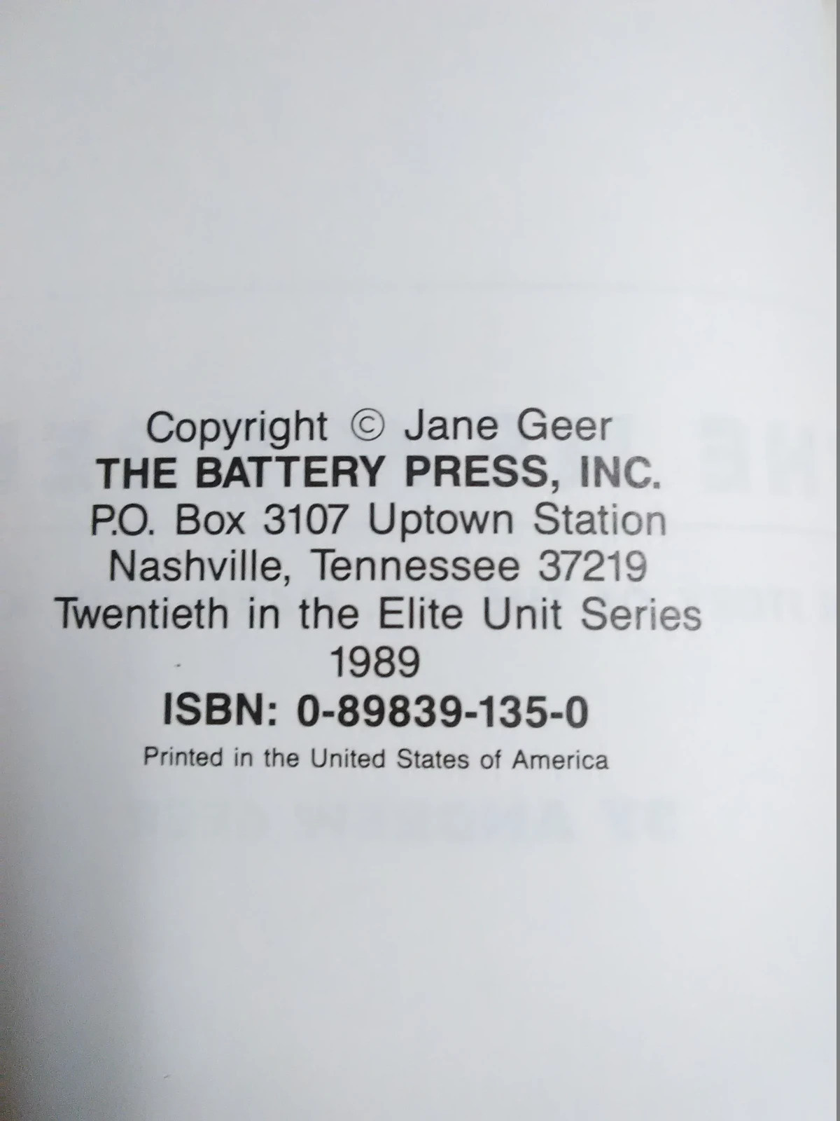 The New Breed Geer The Battery Press hardcover
