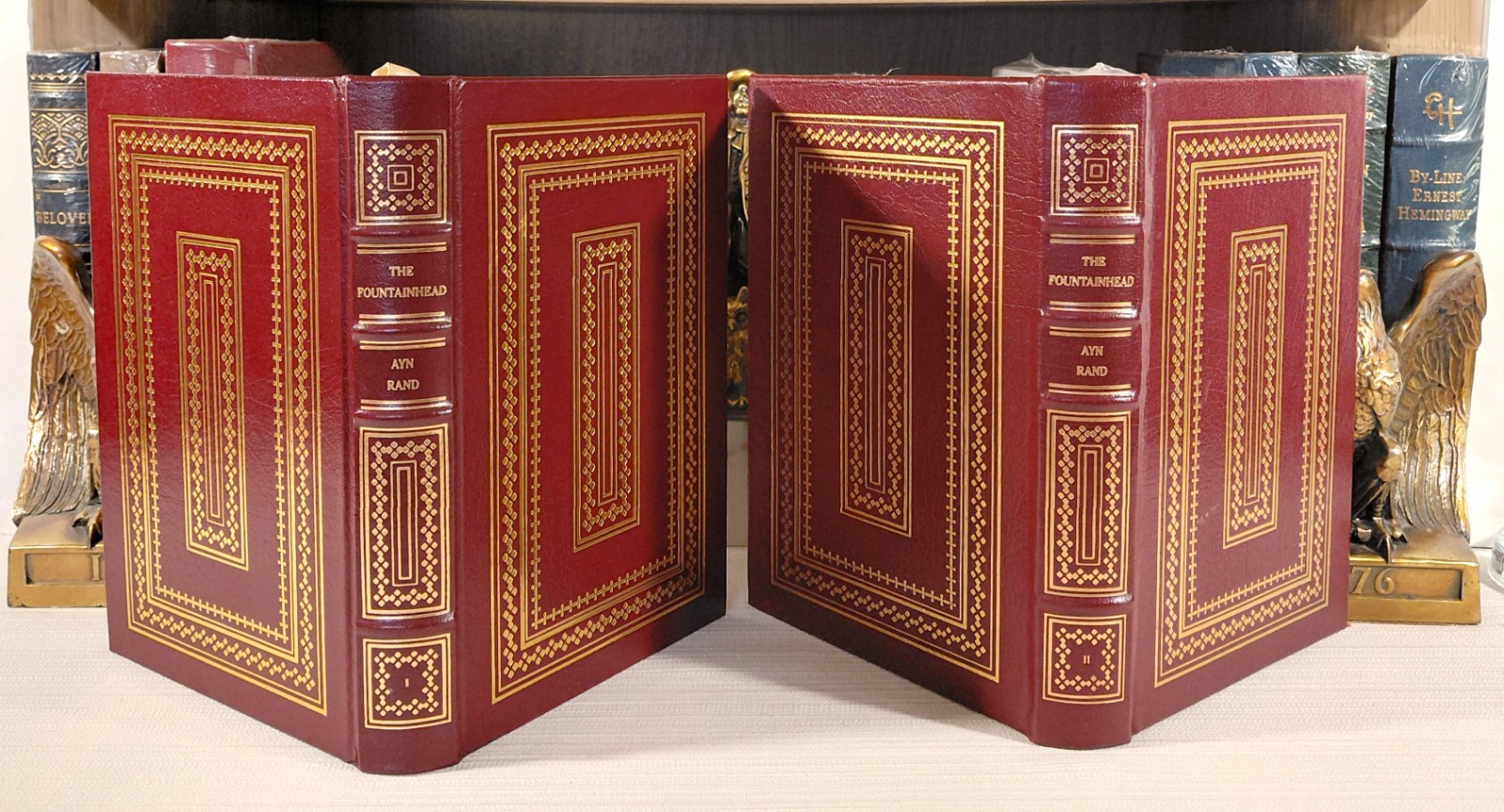 THE FOUNTAINHEAD BY AYN RAND IN TWO VOLUMES THE EASTON PRESS VG/LN
