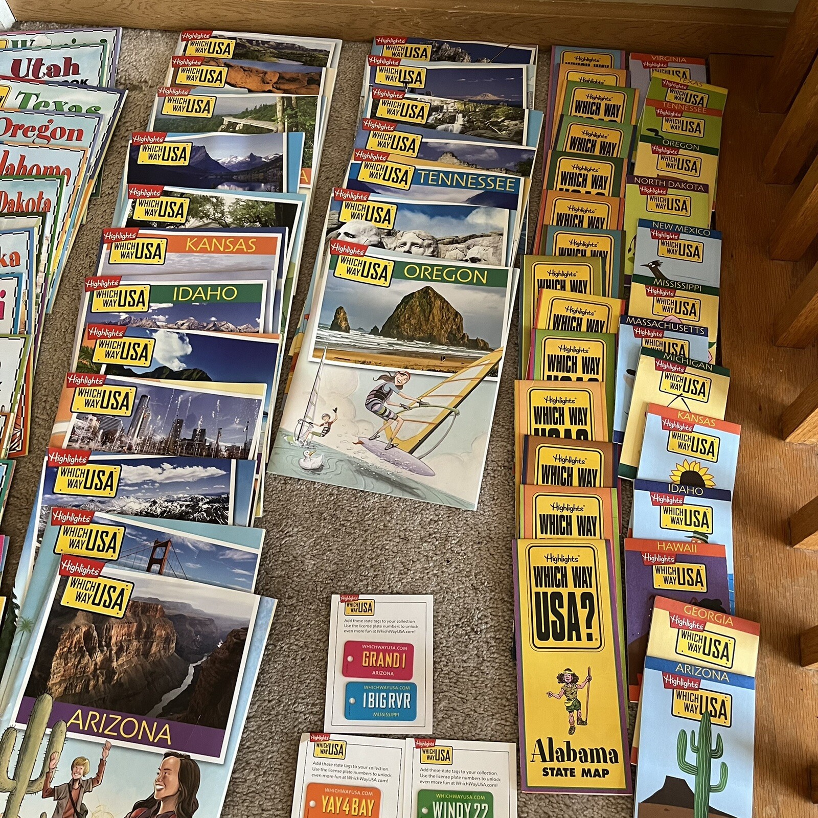 Highlights Which Way USA Magazine 20 States, 27 Maps, 14 License, 15 Puzzle Book