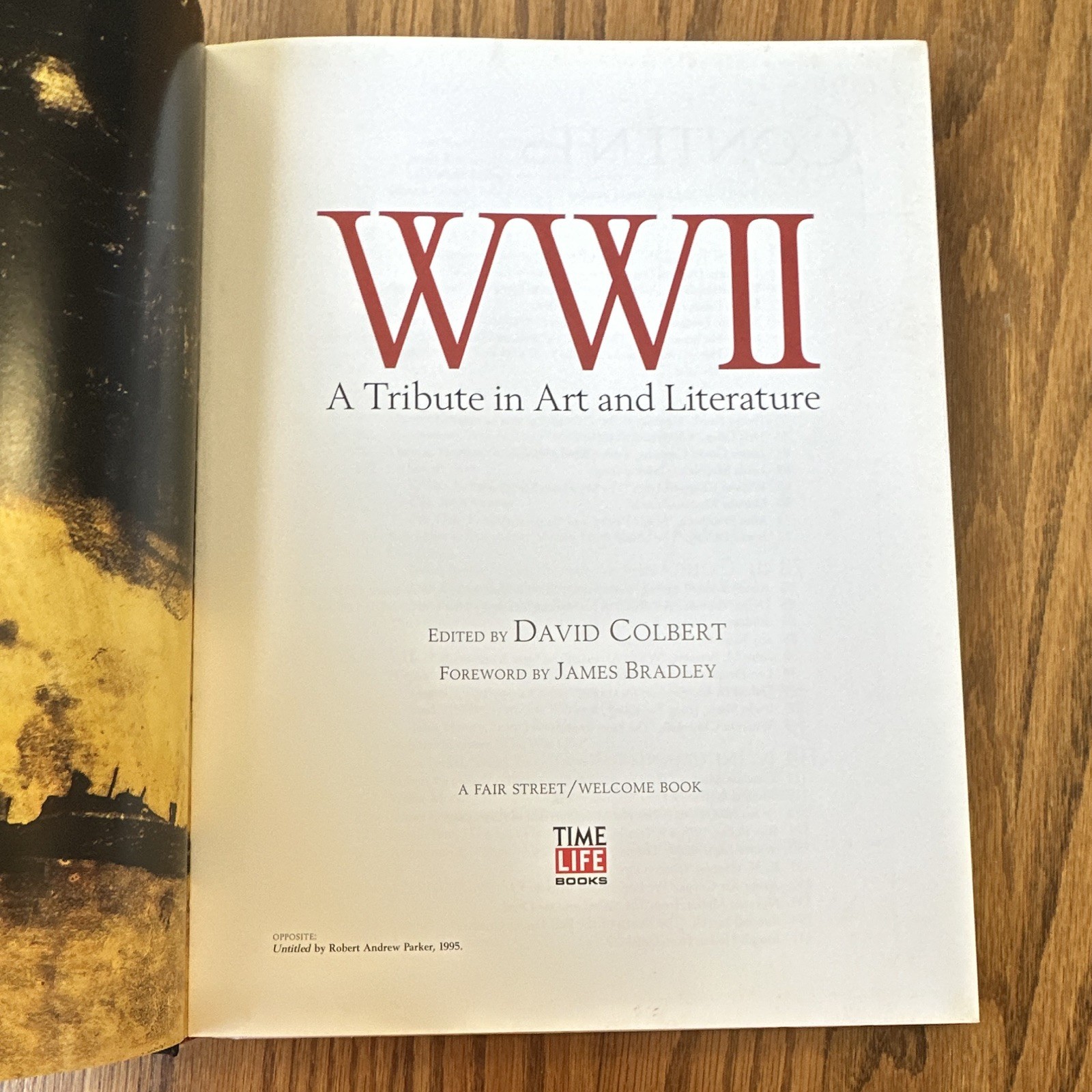 Time Life WWII: A Tribute in Art and Literature World War II HC 1995 Illus