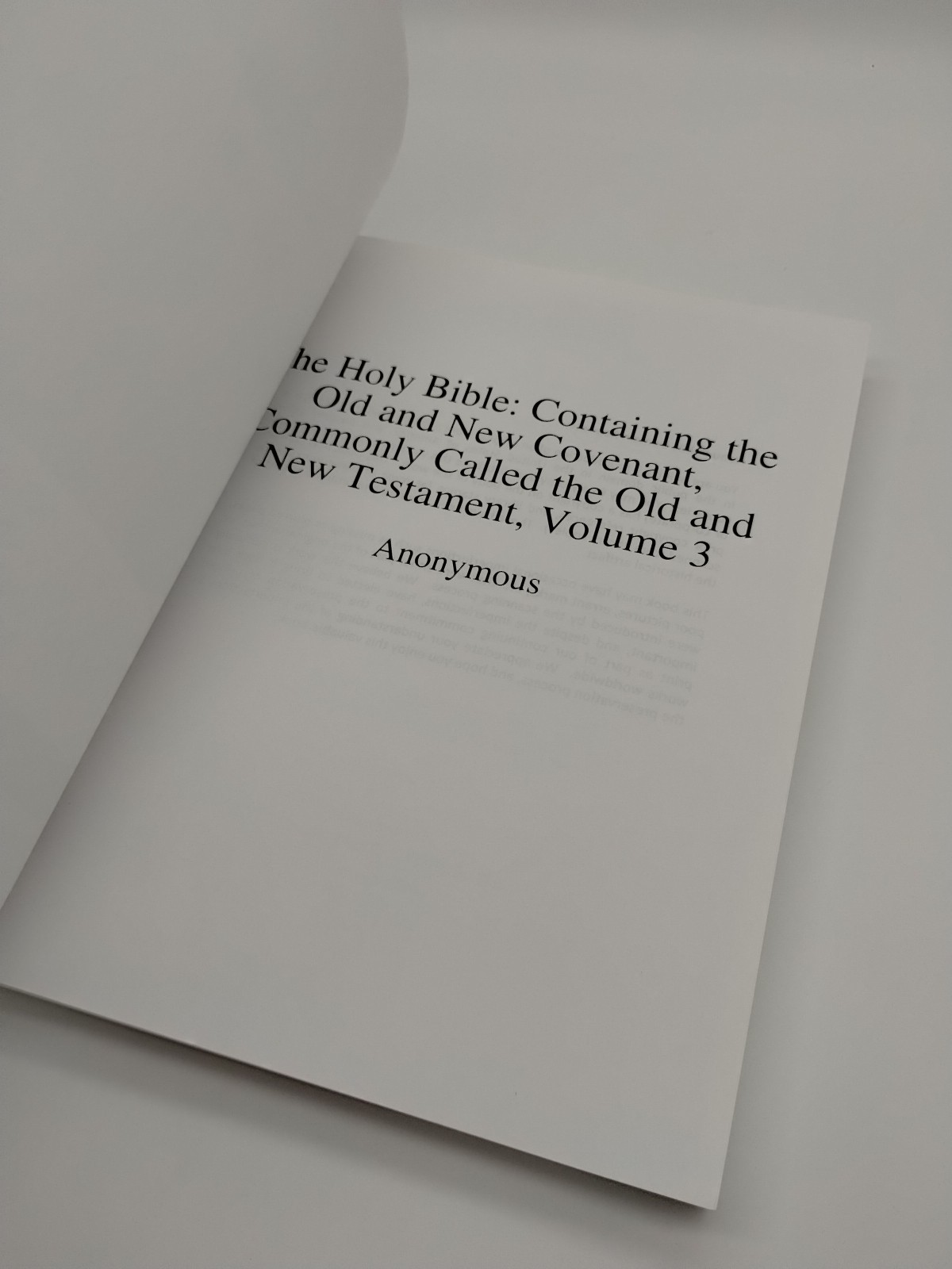 The Holy Bible: Containing The Old And New Covenant Vol 3 Proverbs- Malachi