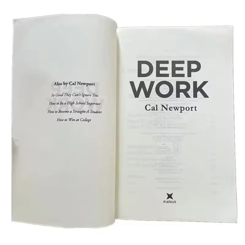 Deep Work English Book By Cal Newport Rules for Focused Success In A Distracted*