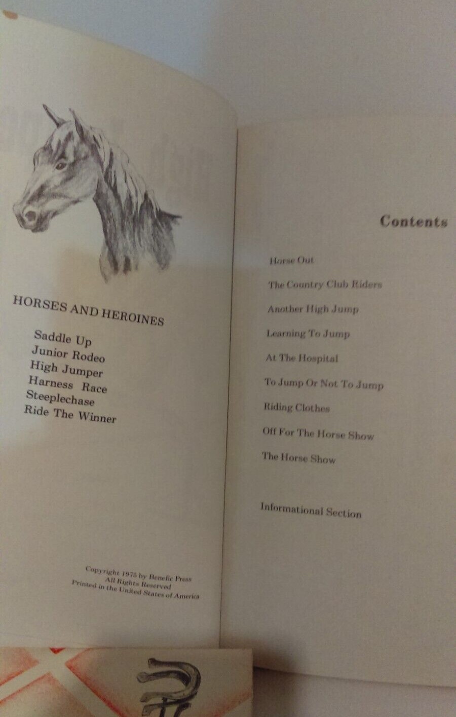 HORSES AND HEROINES (2 of 6 titles)  By Anabel Dean – Hardcover- Benefic Press
