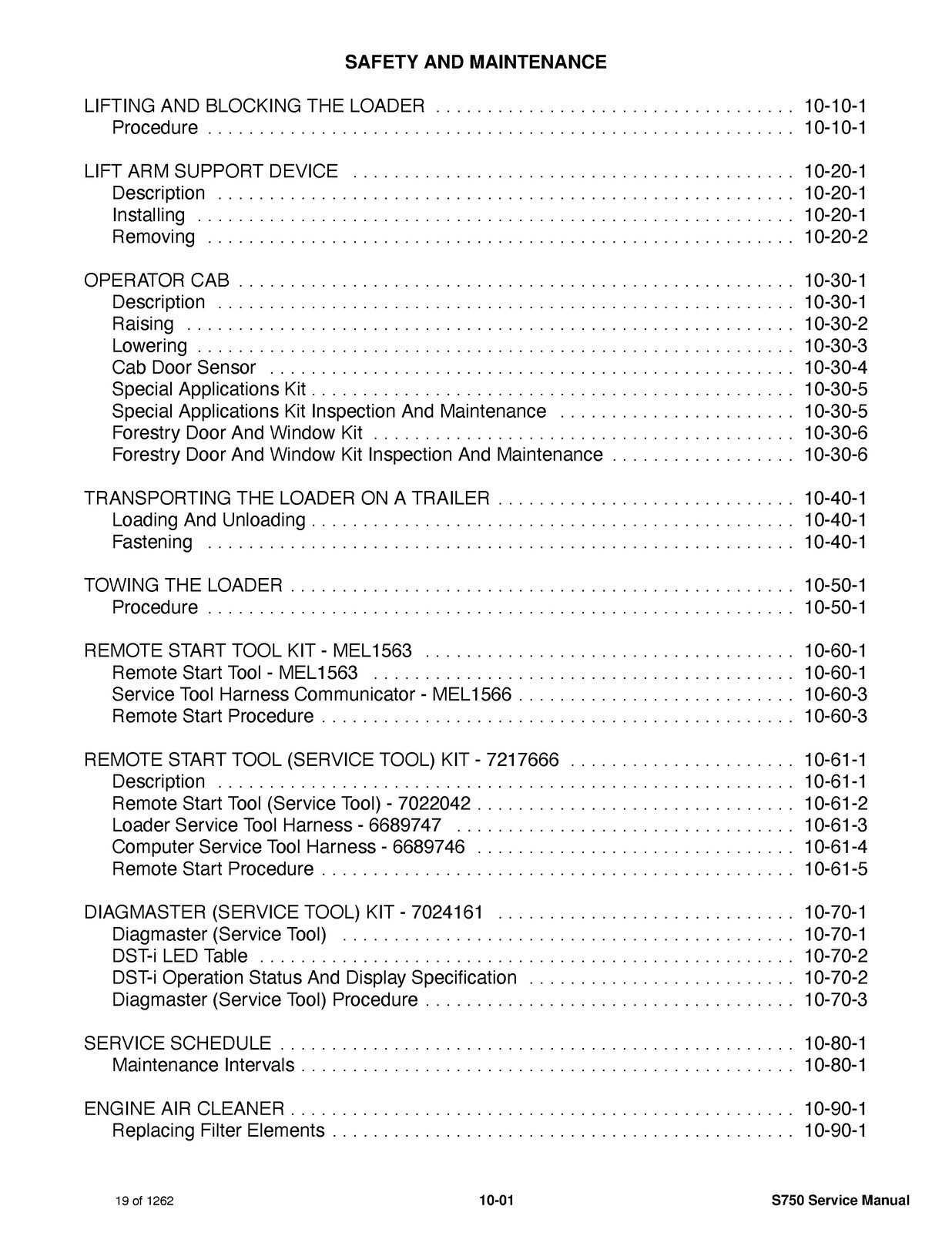 BOBCAT S750 SKID-STEER LOADER SERVICE MANUAL – WIRE BOUND – DURABLE COVERED