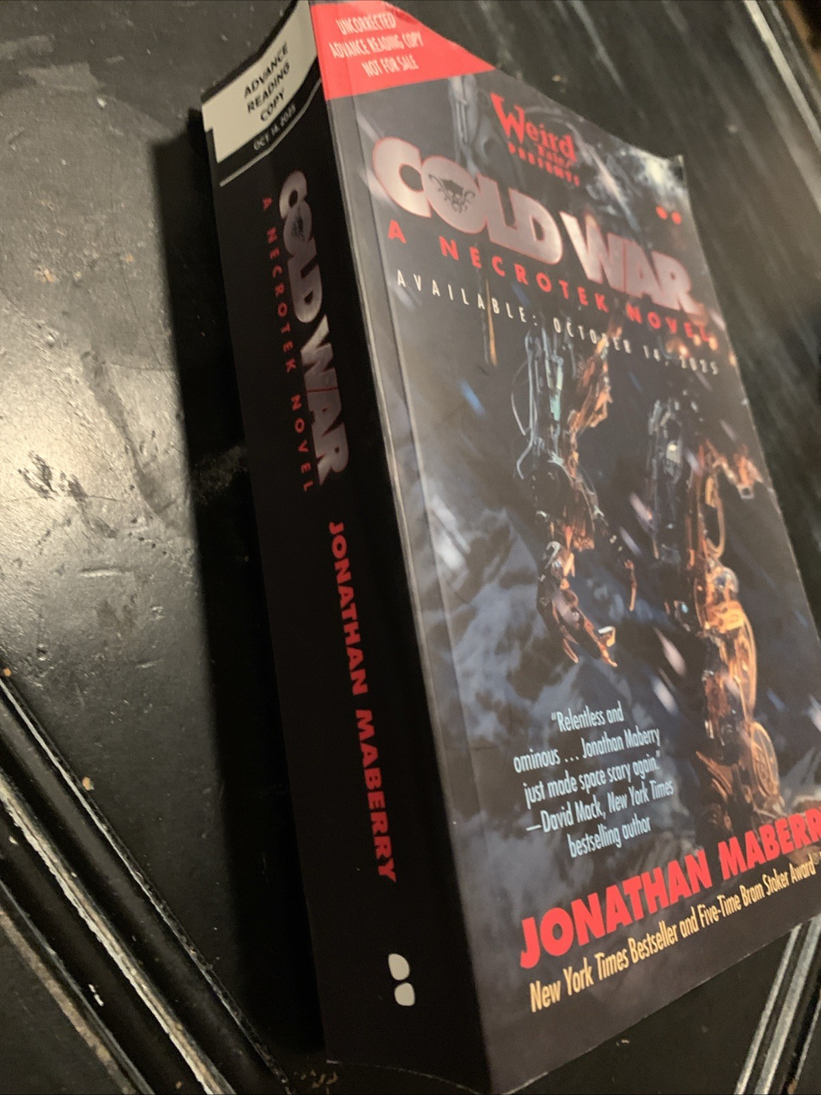 Cold War A Necrotek Novel By Jonathan Maberry Advanced Readers Copy (weird Tales