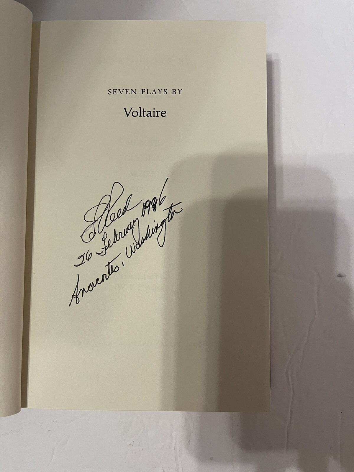 Voltaire seven plays 1988 HB fertig w.f. fleming olympia oedipus theatre drama