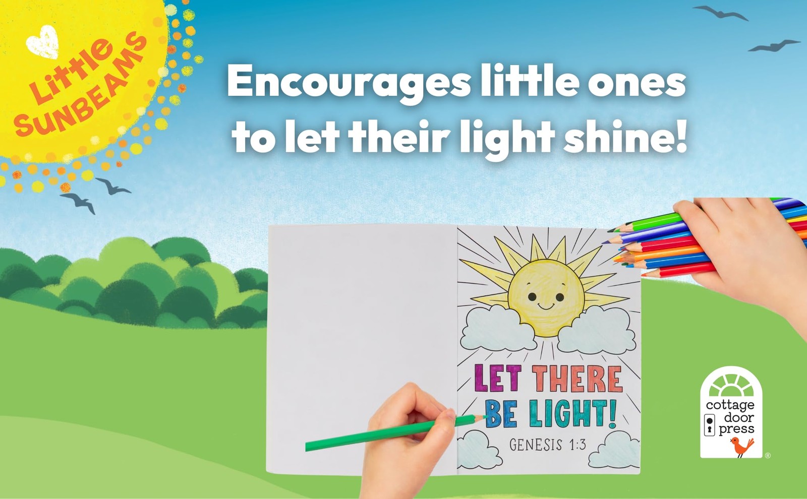 Bible Coloring Book With Stickers (Little Sunbeams) 128 Perforated Pull Out