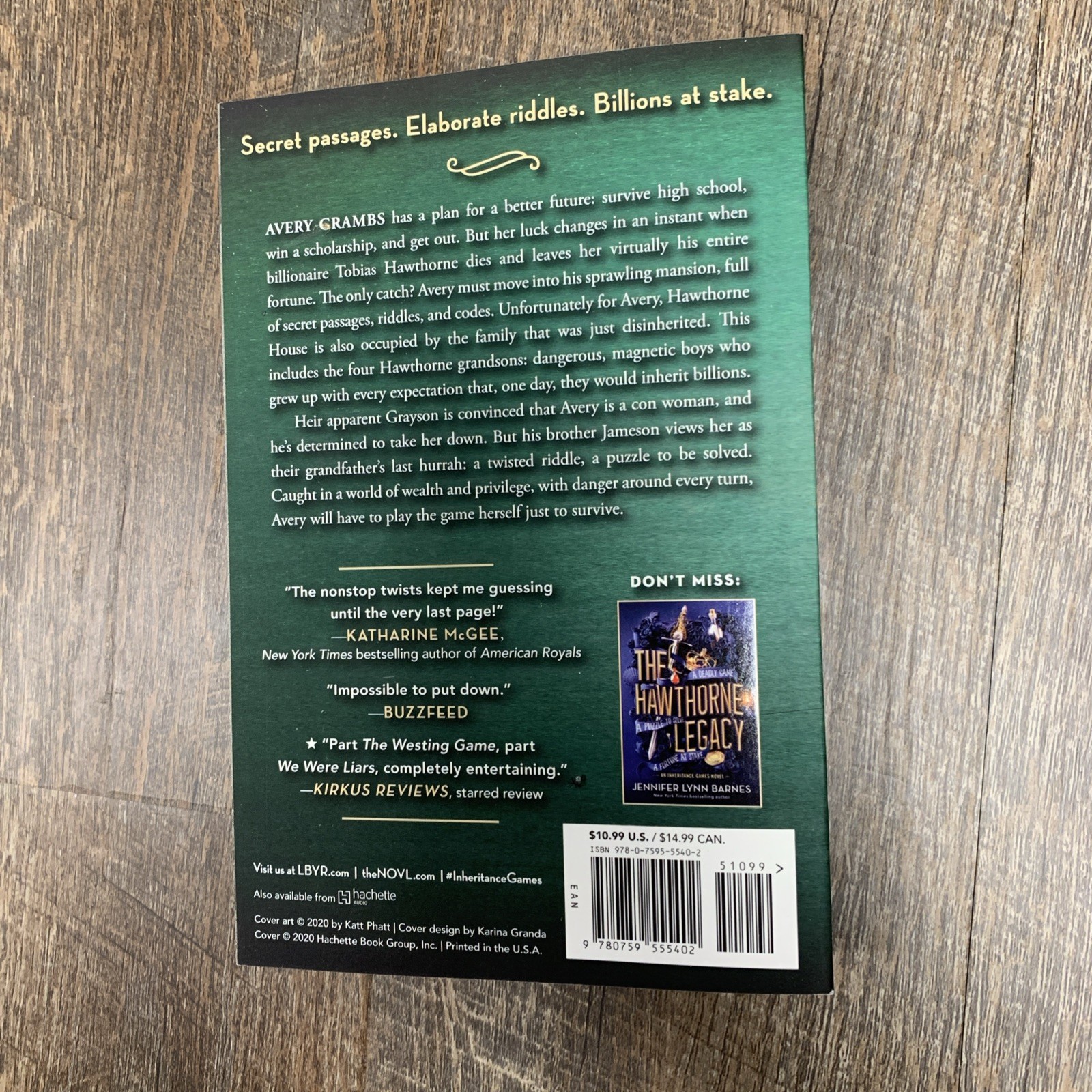 Inheritance Games by Jennifer Lynn Barnes (2021, Trade Paperback)