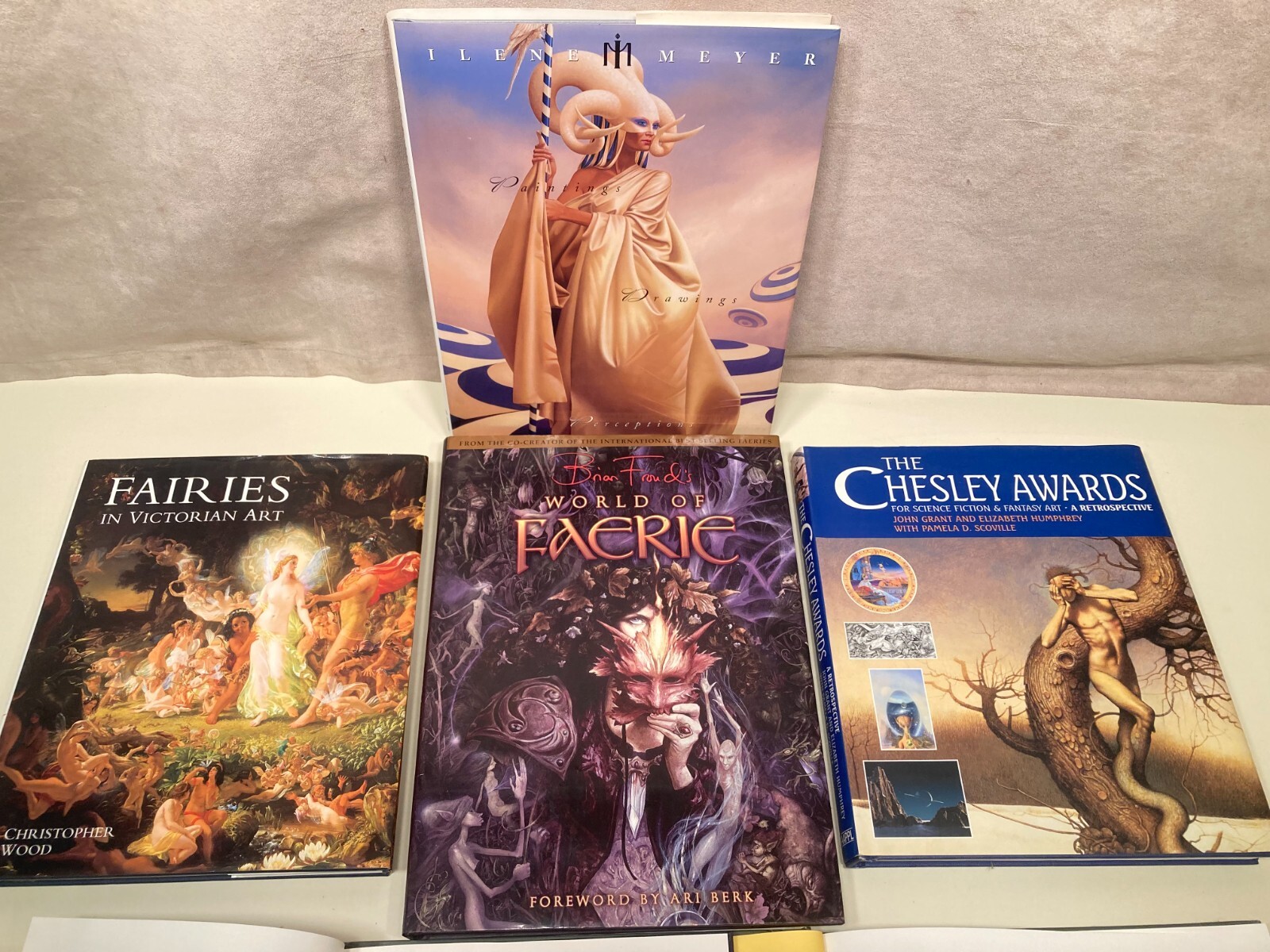 (6) Hardbound fantasy art book assortment (Froud,etc)