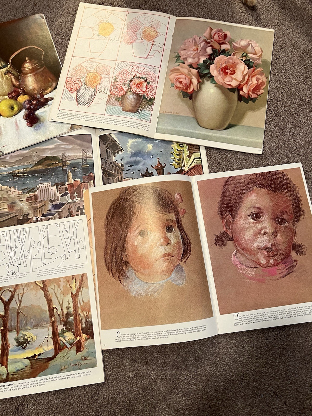 Vintage Lot of 5 Walter T. Foster Painting & Drawing Guide Instruction Art Books