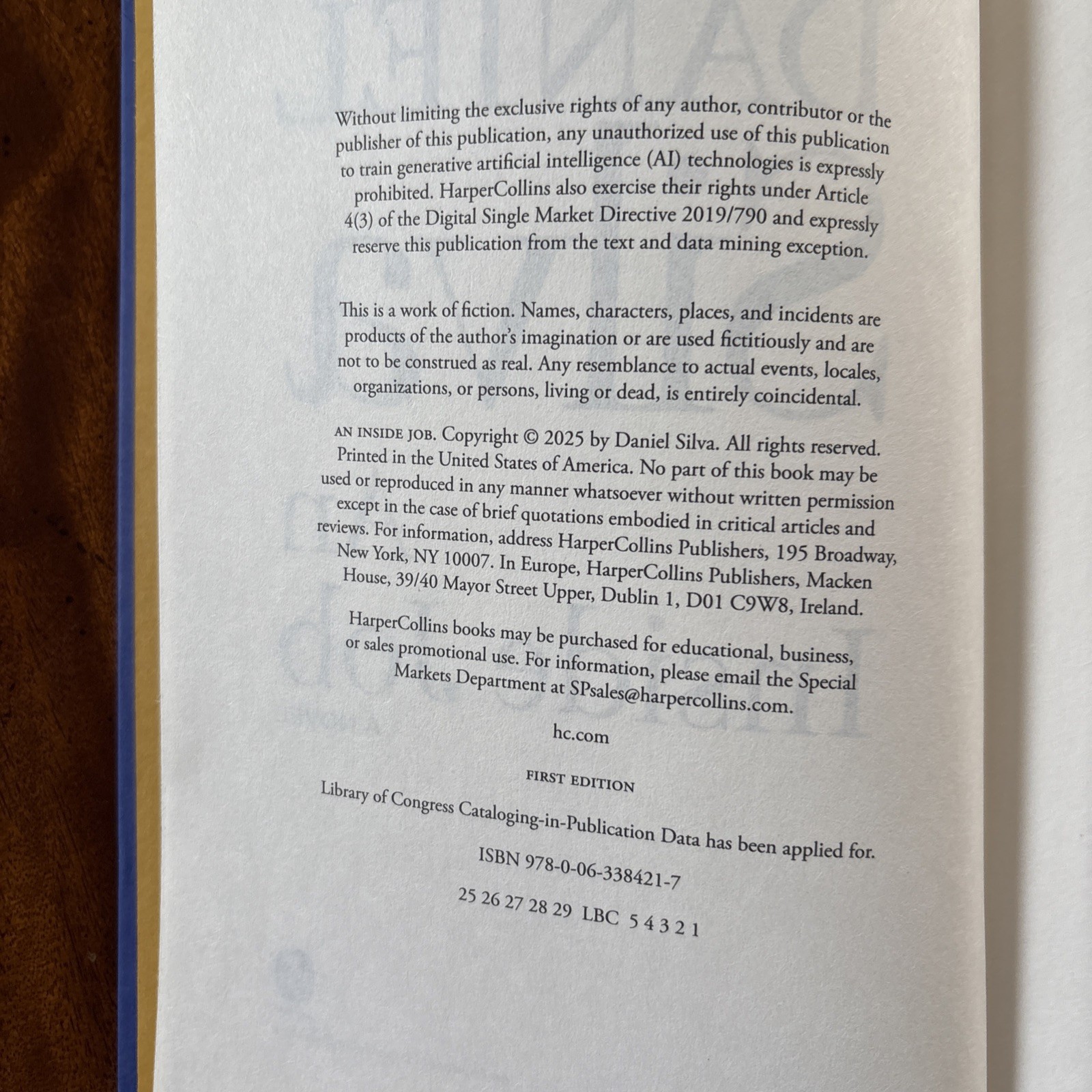 An Inside Job: A Gabriel Allon Spy Thriller of Leonardo da Vinci and Vatican…