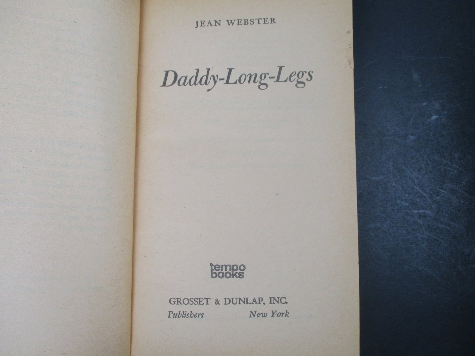Daddy-Long-Legs by Jean Webster 1964 Tempo Books Edition Classic Novel Paperback