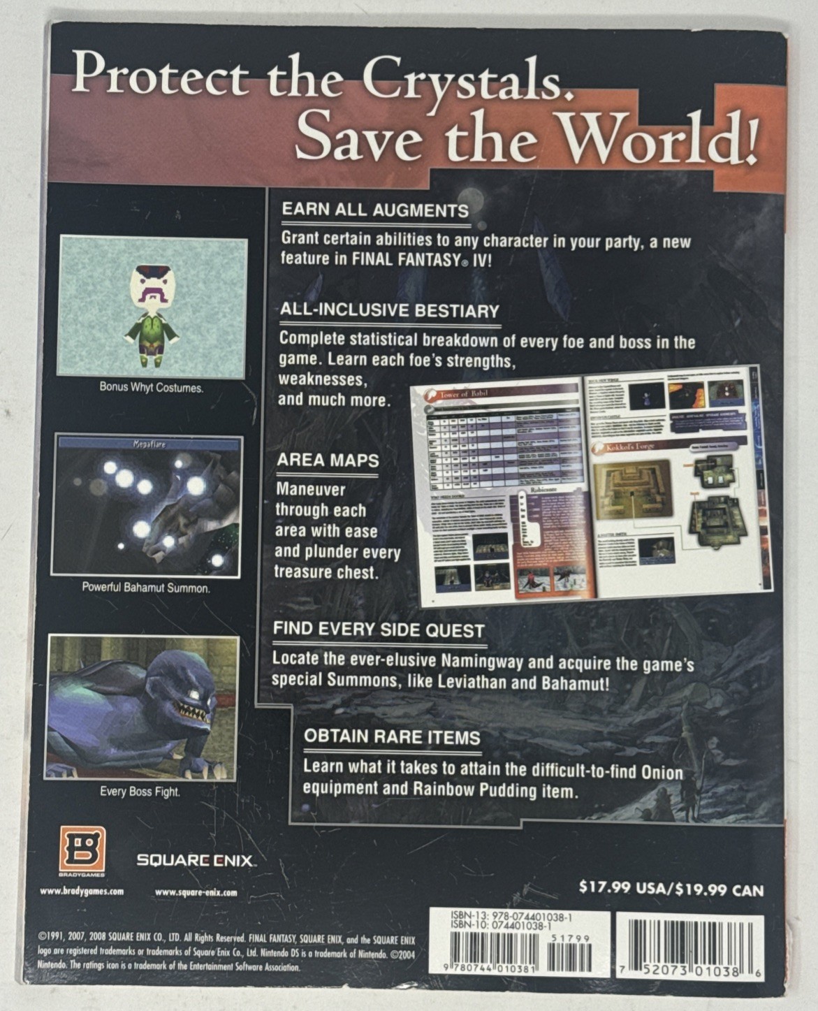 FINAL FANTASY IV Official Strategy Guide Bradygames Nintendo DS
