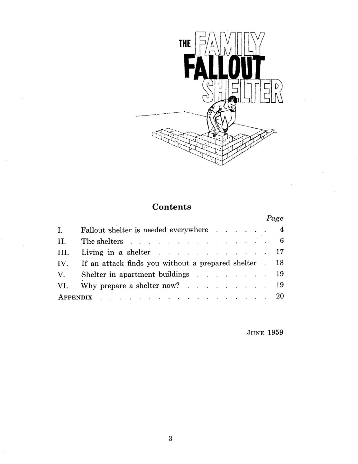 The Family Fallout Shelter “1959” 31 Pages