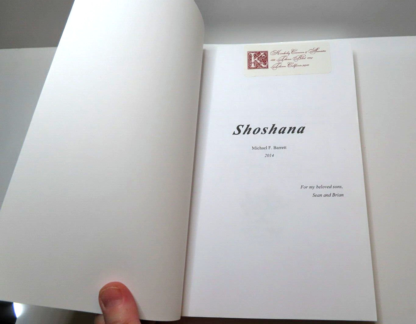 Shoshana by Barrett, Michael F. – Paperback