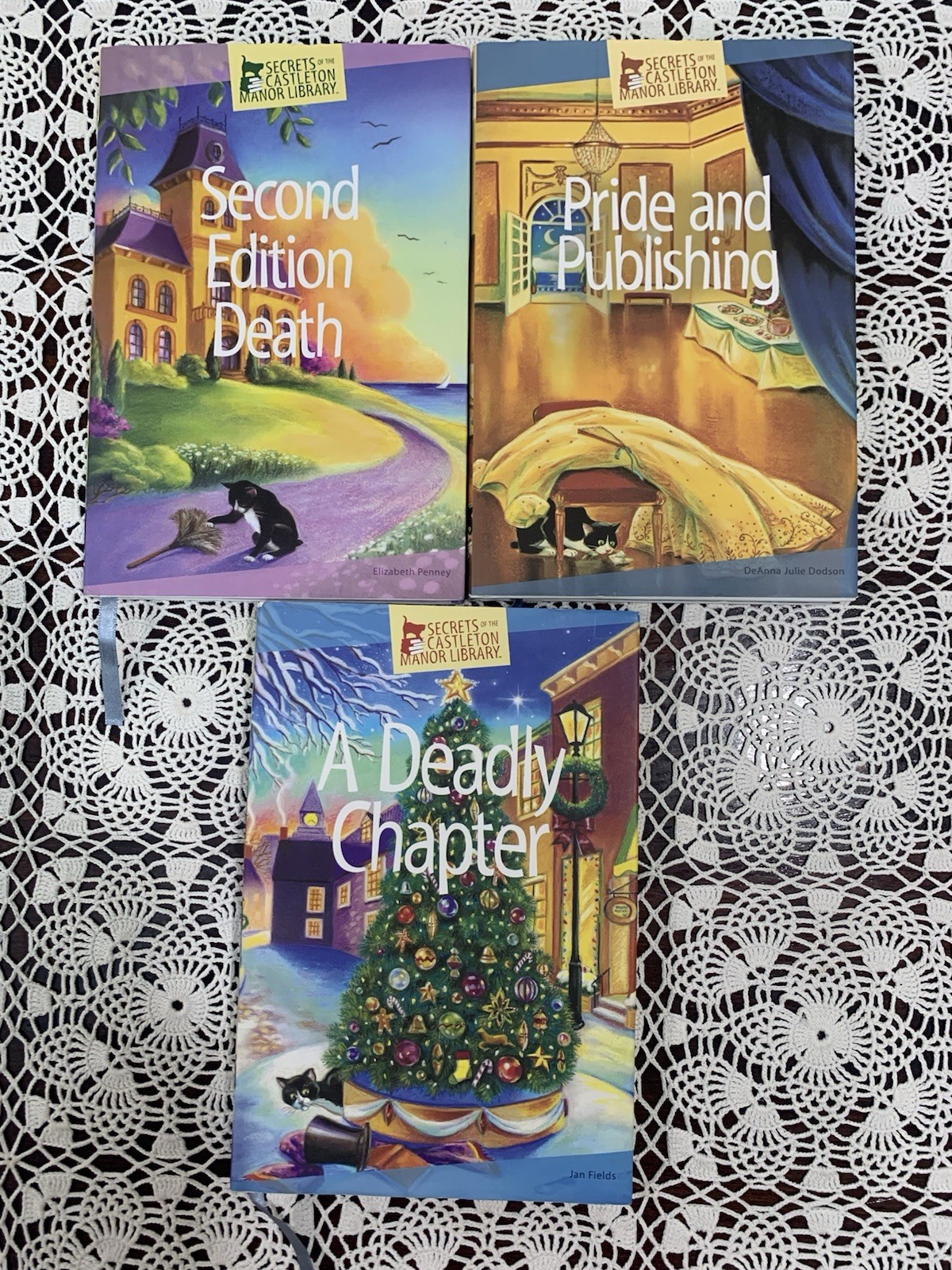 Lot of 10 Secrets of the Castleton Manor Library Hardcover Books Fiction Bundle