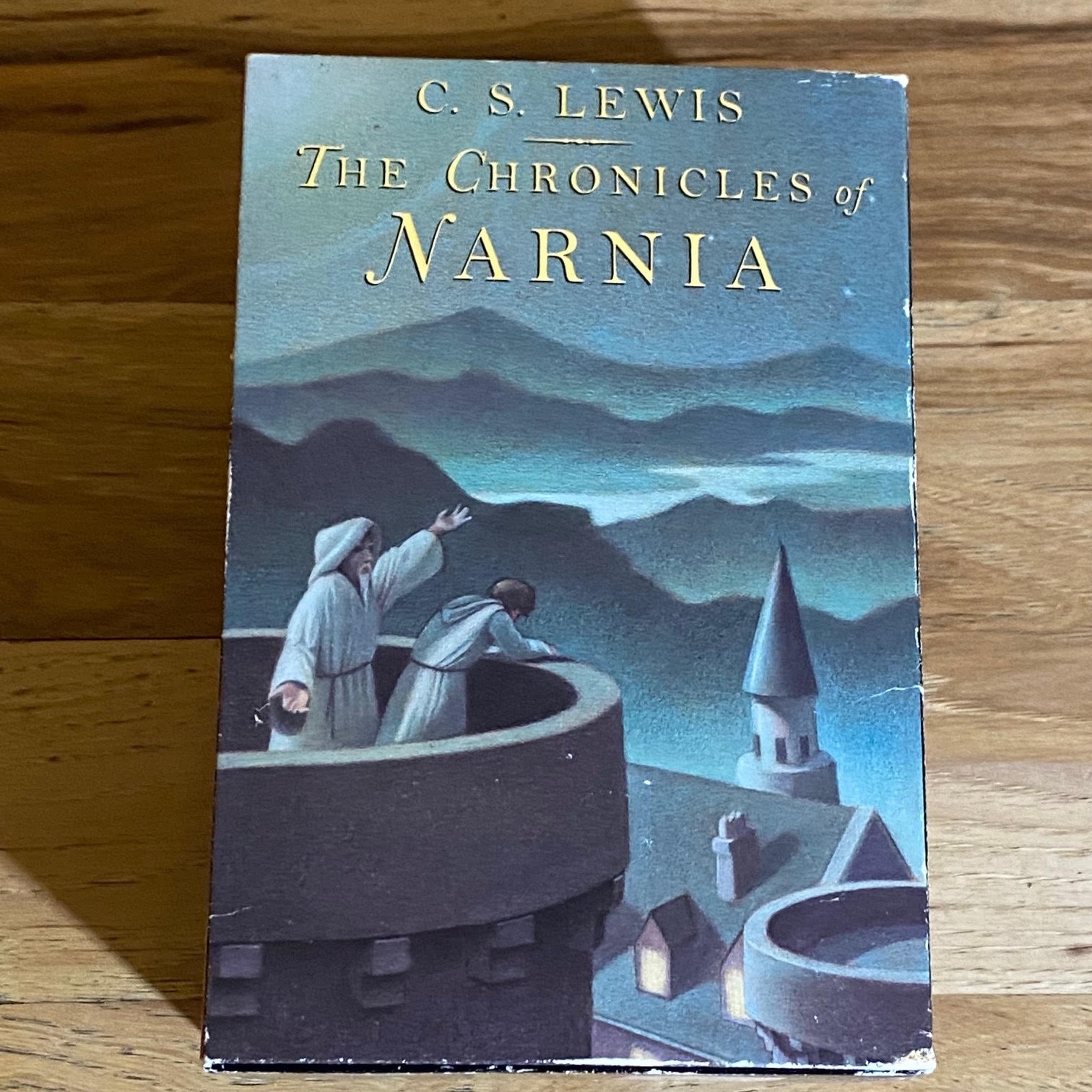 Vintage C.S. Lewis The Chronicles of Narnia 7 Book Box Set Pauline Baynes