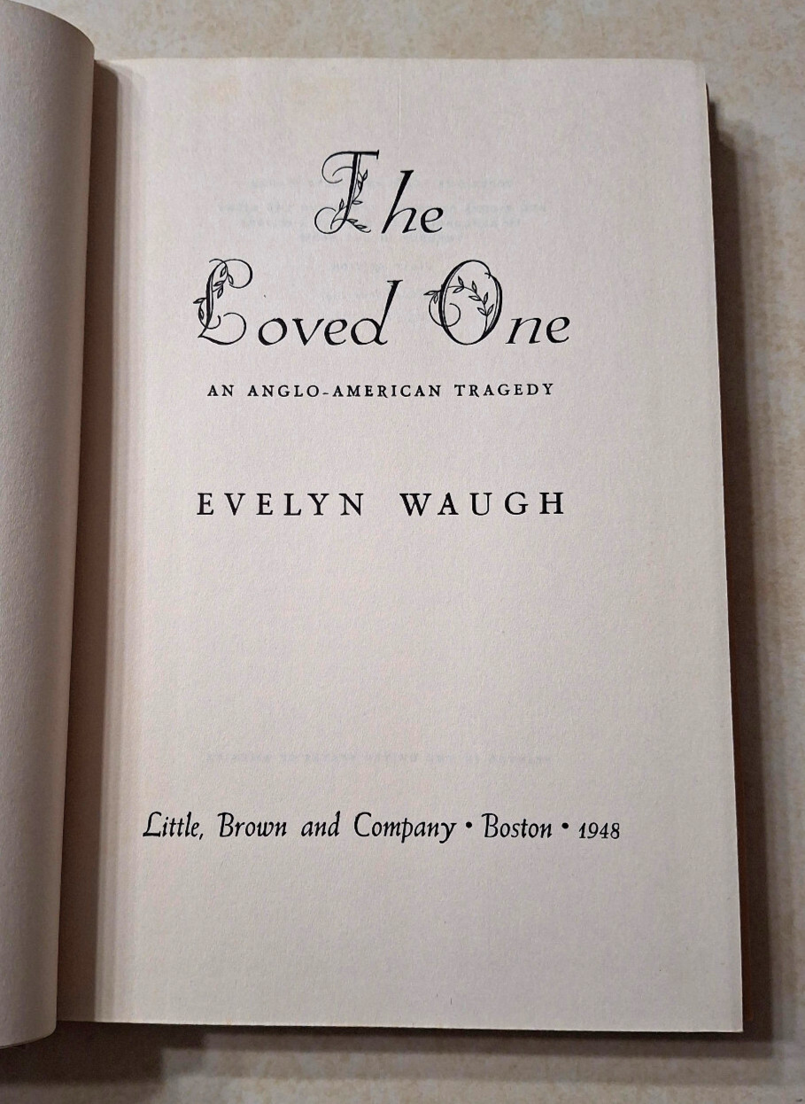 The Loved One Evelyn Waugh 1948 First American Edition 1st Print Hardcover DJ