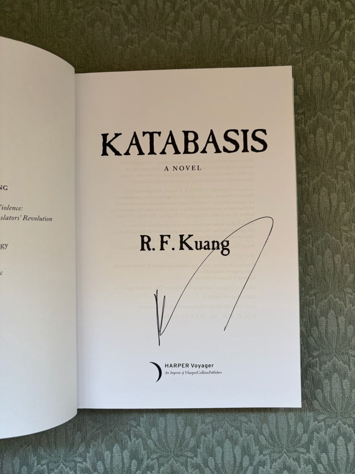 Katabasis SIGNED R.F. Kuang Deluxe Limited Edition First Edition 1st Print NEW!