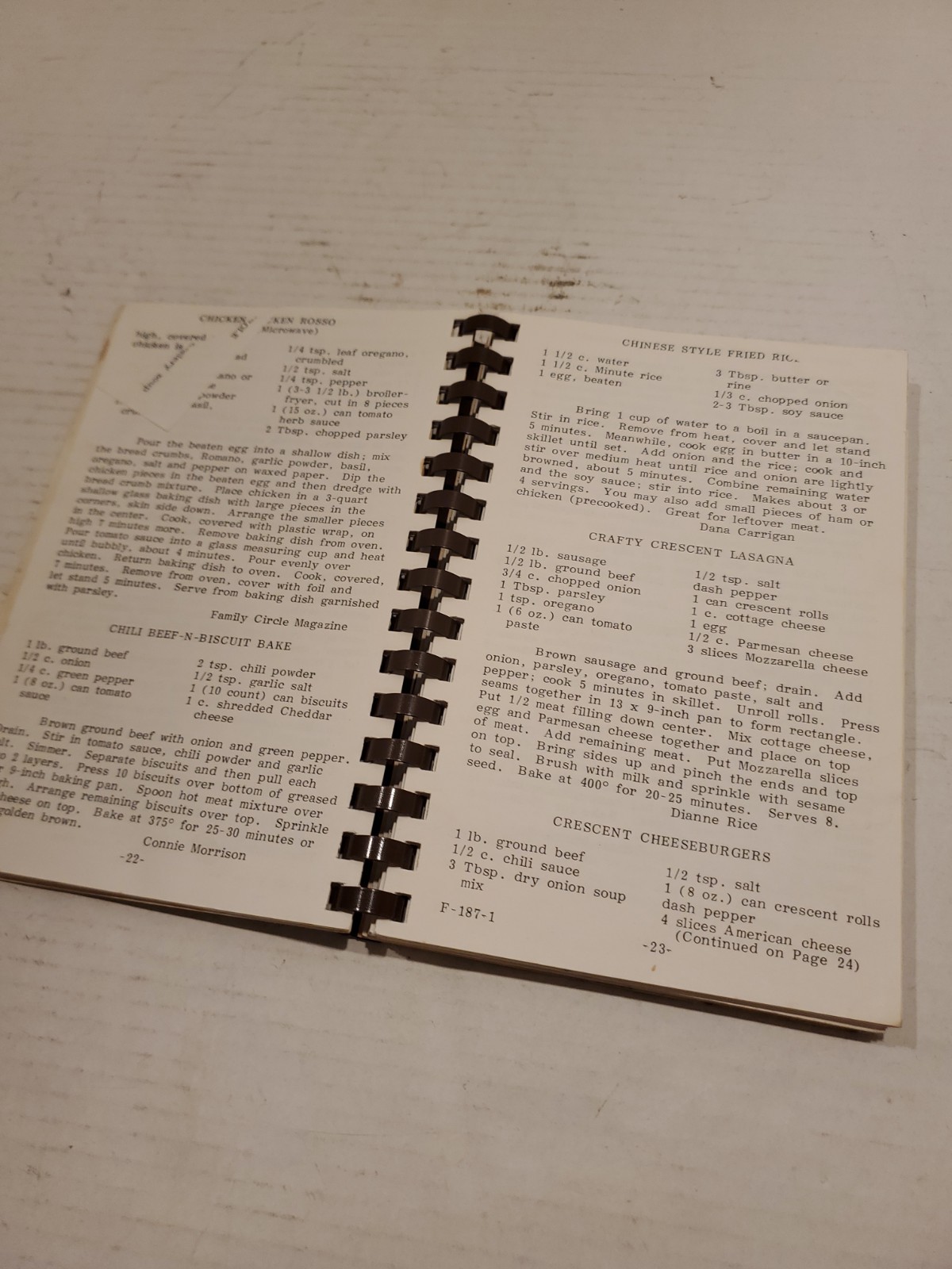 Vintage Cherished Recipes Cookbook Recipe Collection Georgetown Illinois