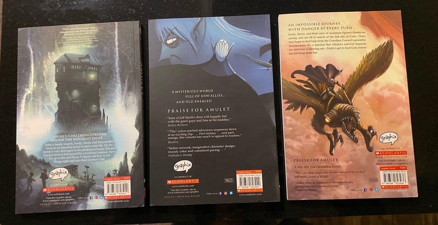 Amulet Books Volumes 1-9 Box Set by Kazu Kibuishi Complete Series Scholastic