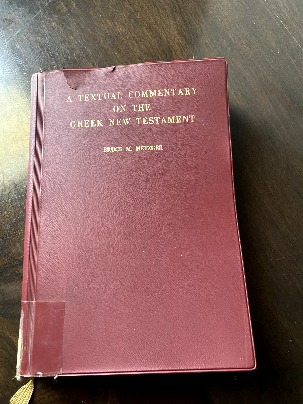 A Textual Commentary on the Greek New Testament by Bruce M. Metzger – 1971 Vinyl
