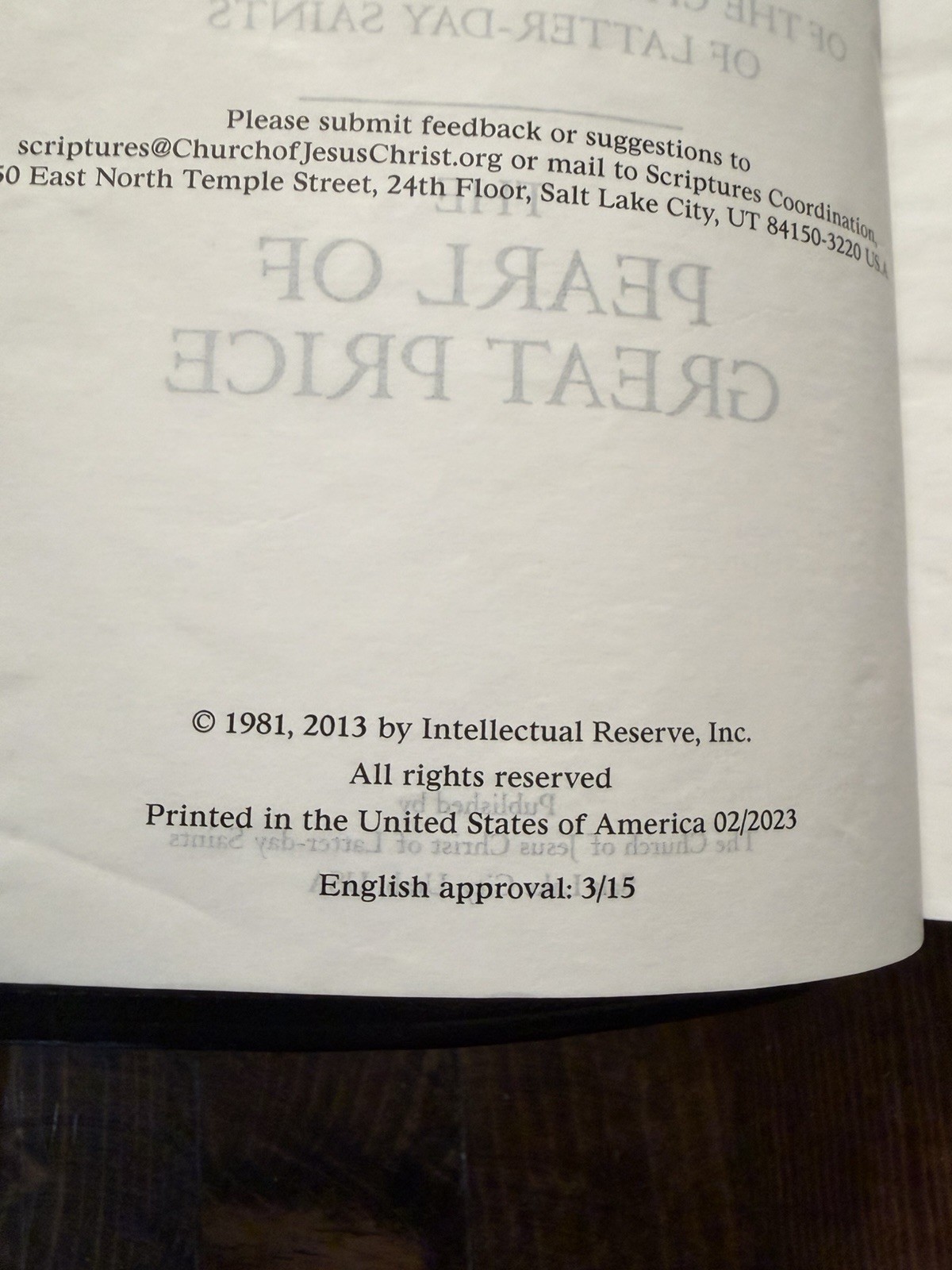 2023 Black Simulated Leather LDS Triple Scriptures Indexed 7-1/2” X 5-1/2” Clean