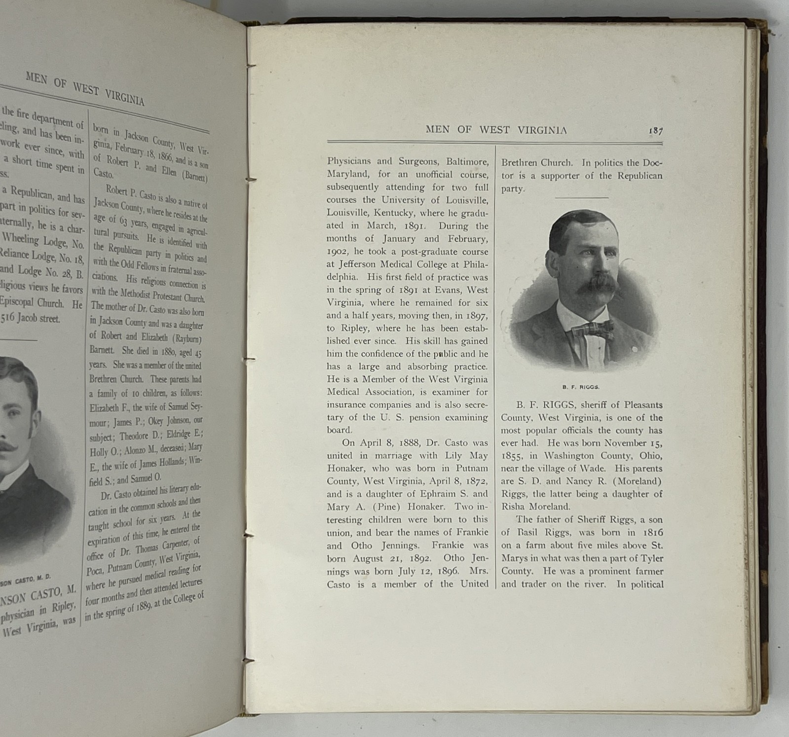 VTG Men of West Virginia: Vol. I – 1903 Leather HC Pub. by Biographical Pub. Co.