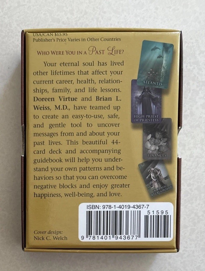 Past Life Oracle Cards and Guidebook, 44 Cards, Doreen Virtue & Brian Weiss