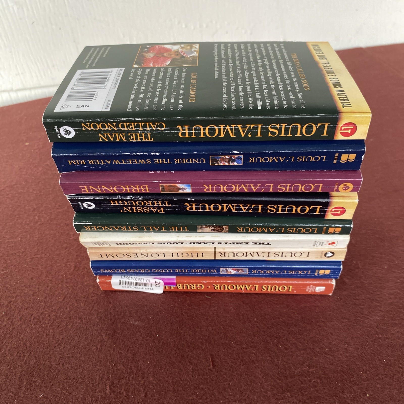 LOUIS L’AMOUR Lot of 9 Western Paperbacks of the American West Brionne Lonesome