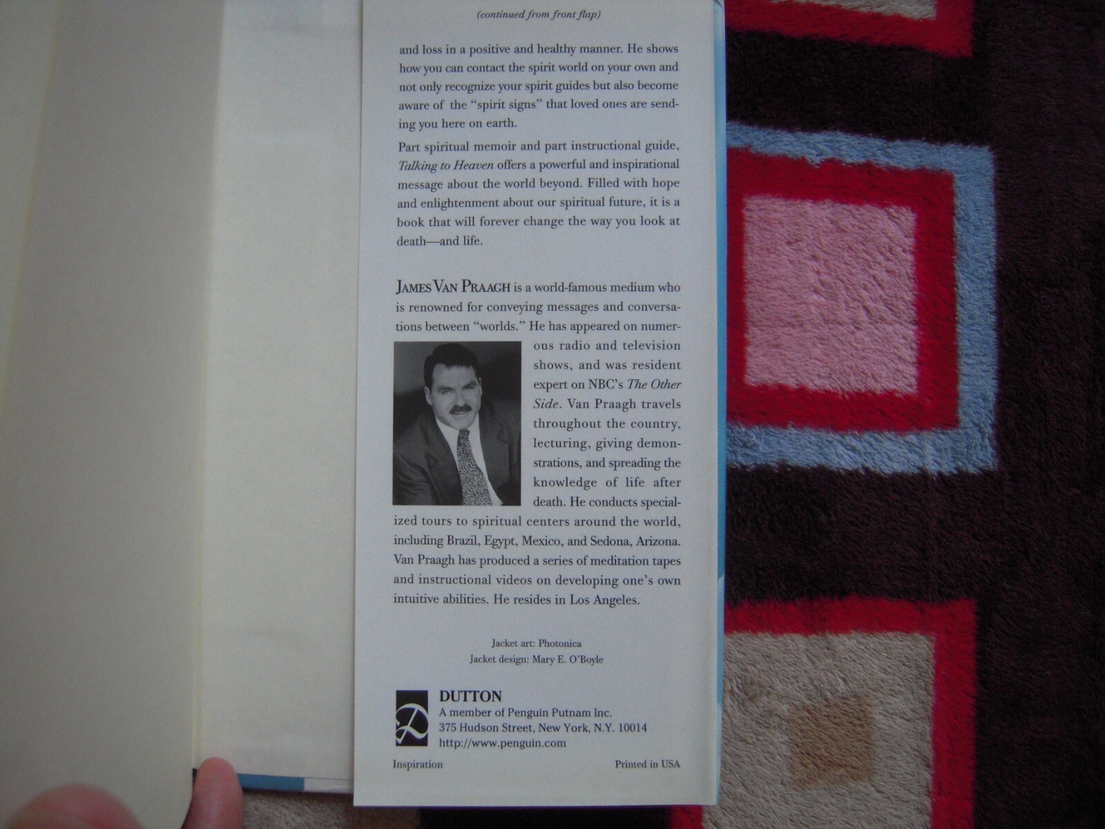 VTG 1997 TALKING TO HEAVEN BY JAMES VAN PRAAGH HARDCOVER 1ST EDITION 194 PAGES