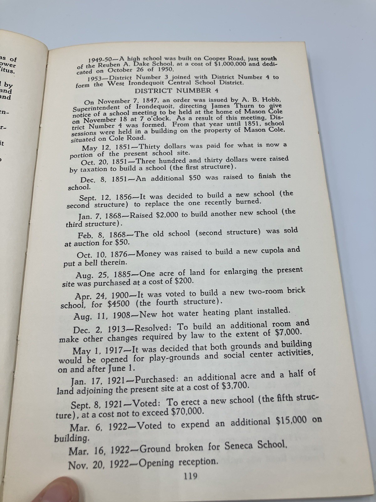 Irondequoit Story NY 1839-1967 Vintage Paperback Book Town Historian Maude West
