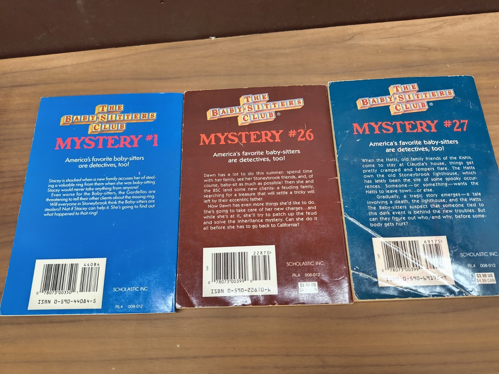 The Baby-Sitters Club Mysteries lot of 3 – Ann M. Martin – Trade Paperback Lot
