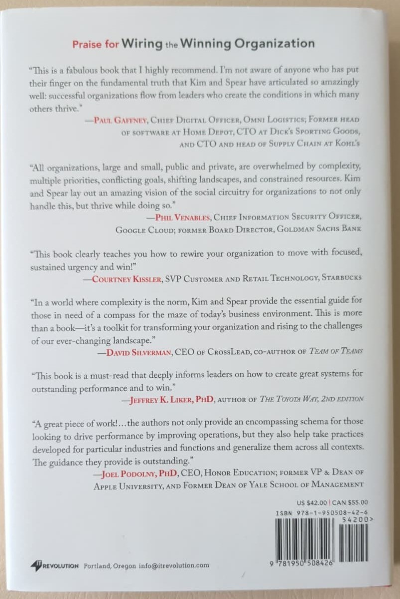 Wiring The Winning Organization, By Gene Kim & Steven Spear 2023 1st Edition